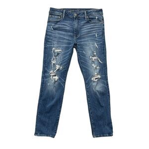 American Eagle Men's Next Level Air Flex Distressed‎ Slim Fit Jeans